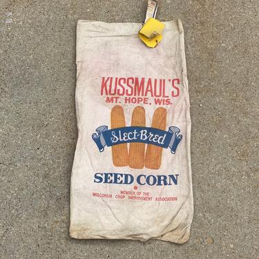 Vintage 1950s Mangelsdorf & Bro Alfalfa Seed Sack St Louis, MO 
