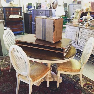 Great French painted dining set at this weekends #roughluxemarket doors open at 10am tomorrow details in the website (link in profile) we have 2 dining sets one painted black and