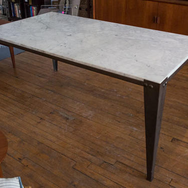 Marble & Metal Dining Table