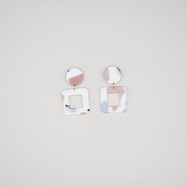 Square Earrings // Terrazzo