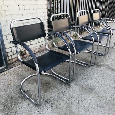 MID CENTURY MODERN Set of 4 of Reproduction Mart Stam Cantilevered Chairs #LosAngeles 