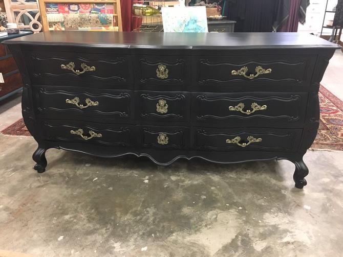 Ava Long Black French Provincial Dresser By Stylishpatina From