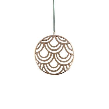 Solid Brass Tree Ornament - Brass Deco Ball Ornament 