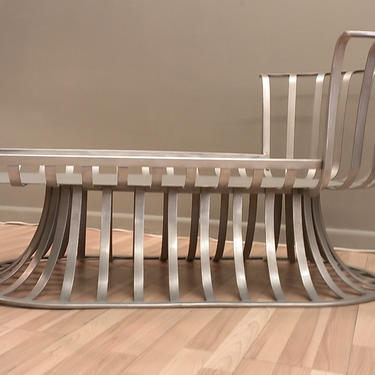 Woodard chaise long, extruded aluminum 1960's 