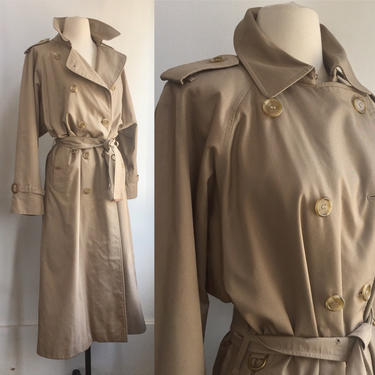 CLASSIC Vintage 80's BURBERRY’S TRENCH Coat / Nova Plaid Lining + Zip Out Wool Liner 