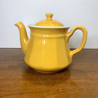 Vintage Hall China Corrie Teapot Coffee Pot Yellow Mid Century Modern 