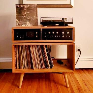 Mid Century Modern Record Player Stand 