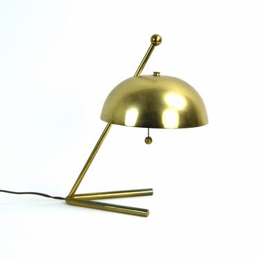 Vintage Art Deco Streamline Modernist Metal Desk Lamp 