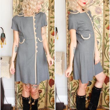 1960s Dress // Sue Brent Wool Mini Dress // vintage 60s dress 