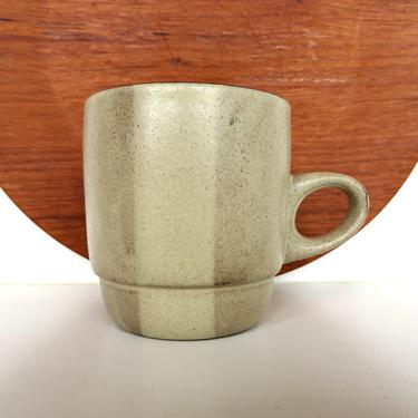 Vintage Heath Ceramics Mug In Birch, Edith Heath Ceramics, Rim Line Stacking Coffee Cup 