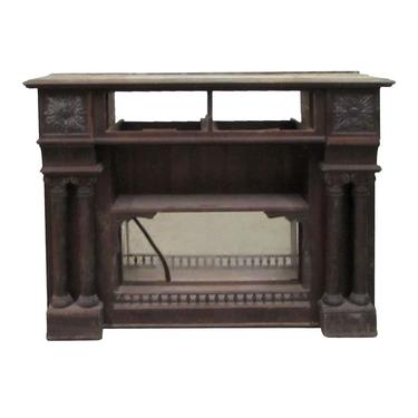 Antique 19th Century French Carved Wood Fireplace Mantel