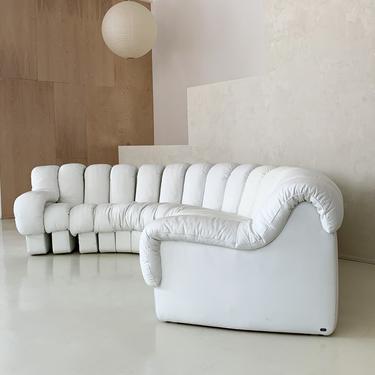 De Sede DS600 Non-Stop White Leather Sofa, Switzerland