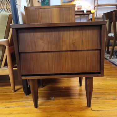 Two-drawer slant front nightstand
