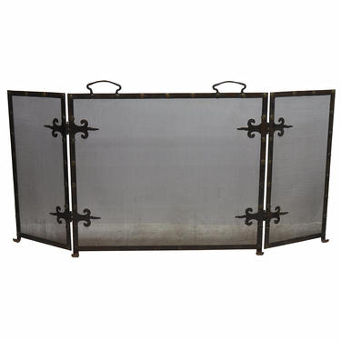 Hammered Iron Fireplace Screen