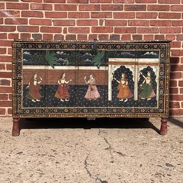 SOLD. Antique, hand-painted chest