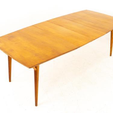 Russel Wright for Conant Ball Mid Century Dining Table with 2 Leaves - mcm 