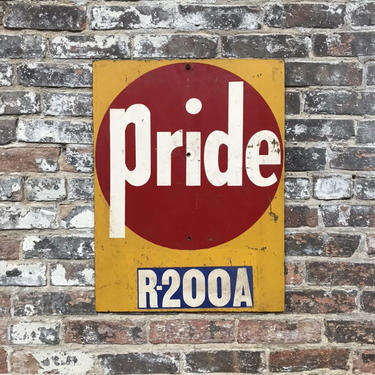 Vintage Pride Seed Masonite Sign Farm Advertising 