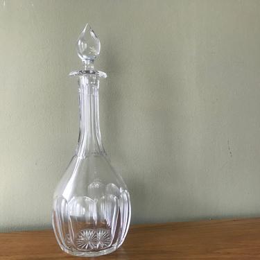 Mid Century Cut Glass Decanter Genie Bottle 