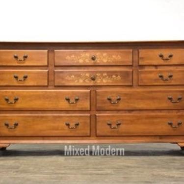 Hitchcock Solid Maple Stenciled Long Dresser 