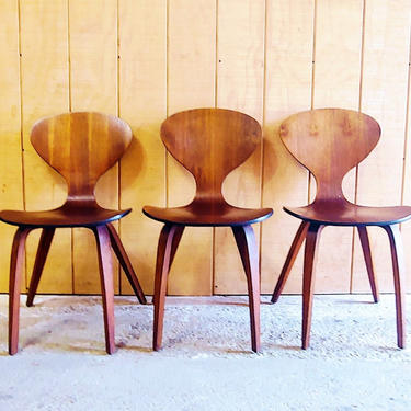 Vintage Modern Norman Cherner Side Chairs - Set of 3 