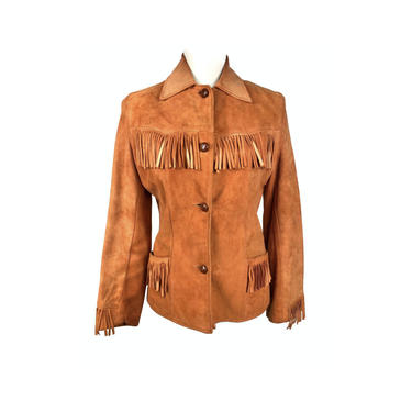 Fringe Suede Leather Jacket, 50's Clothing, Midcentury Modern | Vintage Clothing Jacket, Boho,Cowgirl,Hippie | Cowboy, Western, Brown 