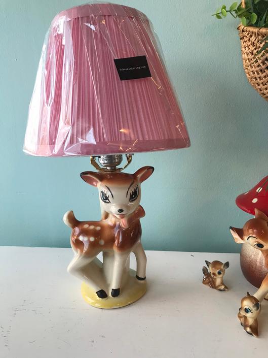 Lamp - Unisex Nursery 409 BAMBI & THUMPER Clock & Pictures Lampshade 