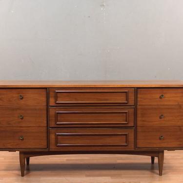 Mid Century Boxy Walnut 9-Drawer Dresser – ONLINE ONLY
