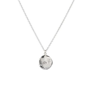 Large Lucia Sterling Silver Diamond Necklace
