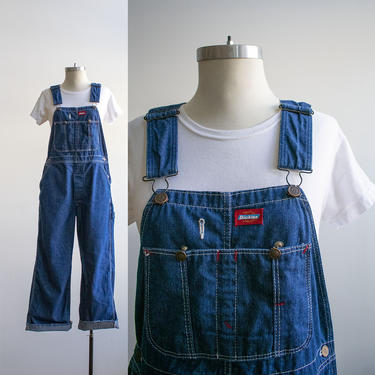 Vintage Dickies Overalls / Vintage 1980s Dickies / Denim Overalls / Vintage Workwear Overalls / Overalls  32 x 26 / Denim Overalls Small 