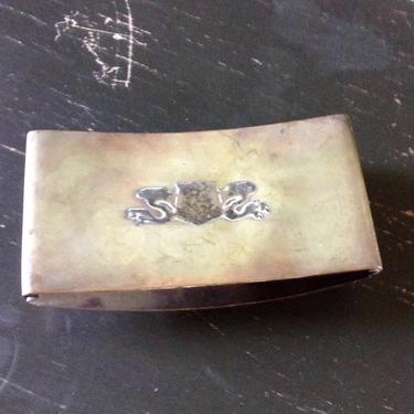 Vintage Brass and Copper Blotter by TheCommunityForklift