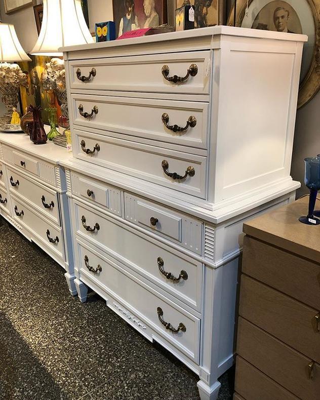 Gorgeous white painted chest of drawers! $625