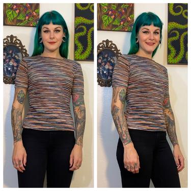 Vintage 1970’s Space Dyed Striped Tee 