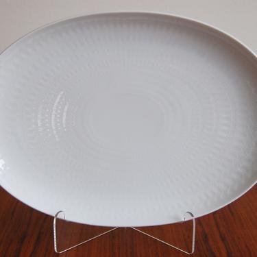Rosenthal Studio Line Romance Oval Serving Plate All White Bjorn Wiinblad Made in Germany Tiny Chips 