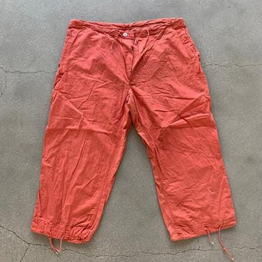 Vintage 30-40 Waist x 28 Inseam Pink Overdye M51 Over-Trousers | Army Snow Pants | Salmon color 