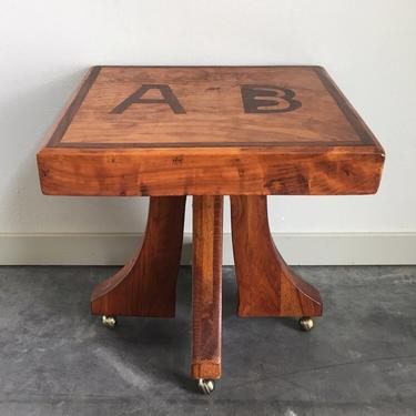 vintage handmade A B accent table.