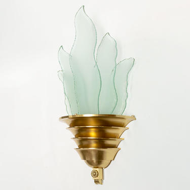 Swedish Art Deco sconce with glass flames