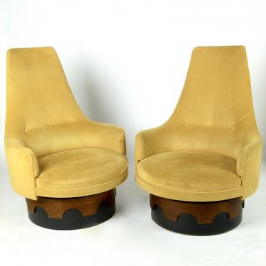 Pair of Adrian Pearsall Swivel Chairs