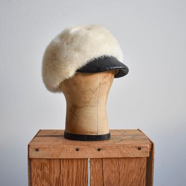 Vintage White Fur Hat 