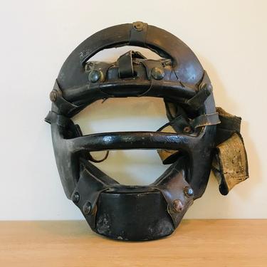 Vintage Hutch Baseball Catchers Mask circa 1950s, Magnesium Frame, Snap on Pads, Antique Baseball, Catchers Face Mask 