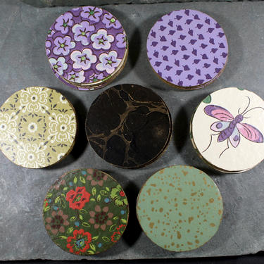 Coasters - Set of 6 Vintage Wallpaper Coasters - Barware - Giftware - Cocktail Hour - Unique Handmade Gift | FREE SHIPPING 