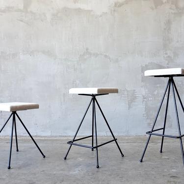 Made to Order Iron Modernist Stools. 
