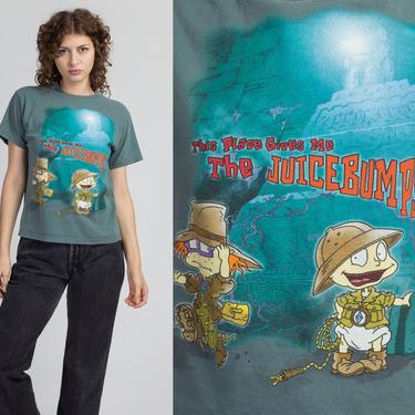 90s Rugrats &amp;quot;This Place Gives Me The Juicebumps&amp;quot; T Shirt - Small | Vintage Nickelodeon Cartoon Graphic Cropped Tee 