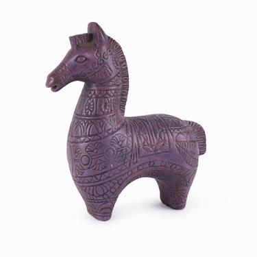Vintage Ceramic Horse Figurine Bitossi Style Mid Century Modern 
