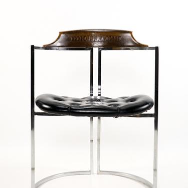 Chrome and Leather MCM Chair
