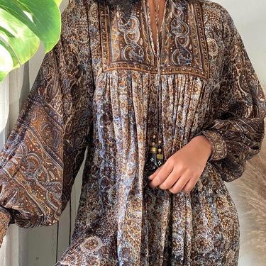 70s Indian Silk Dress