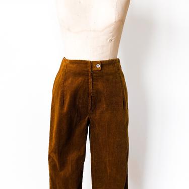 1970s Chocolate corduroy trousers, 28" waist