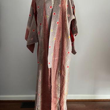 Authentic Meisen Silk Kimono 