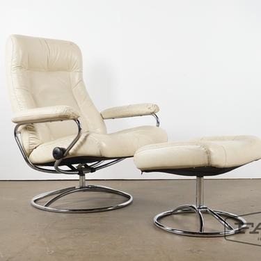 Ekornes stressless and Ottoman in leather