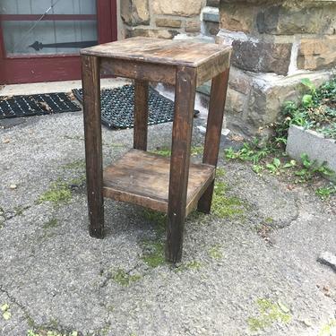 square wood end table