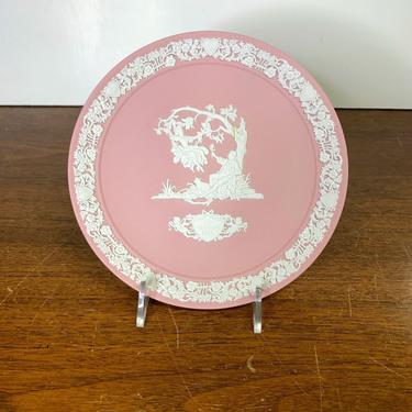 Vintage Wedgwood Pink Jasperware 1983 Valentines Day Plate Limited Edition 